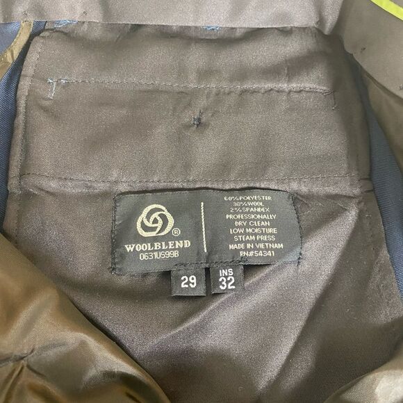 Louis Raphael Luxe 29 Ins 32 slim fit wool blend navy lightweight - Picture 6 of 9